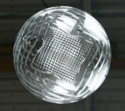 Italian Chevron Etched Crystal Egg Shaped Brass Pole Pendant Light -OGT Sale Store q283131 07