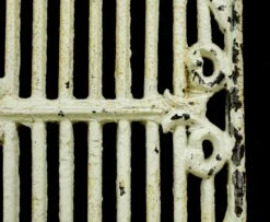 Reclaimed White Painted Cast Iron Fireplace Cover Coal Chute Door -OGT Sale Store q283132 04