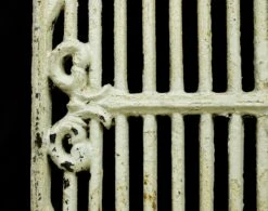 Reclaimed White Painted Cast Iron Fireplace Cover Coal Chute Door -OGT Sale Store q283132 05