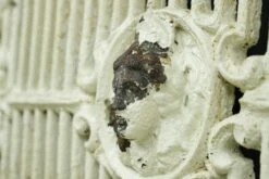 Reclaimed White Painted Cast Iron Fireplace Cover Coal Chute Door -OGT Sale Store q283132 09