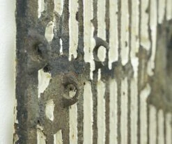 Reclaimed White Painted Cast Iron Fireplace Cover Coal Chute Door -OGT Sale Store q283132 12