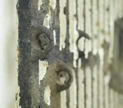 Reclaimed White Painted Cast Iron Fireplace Cover Coal Chute Door -OGT Sale Store q283132 14