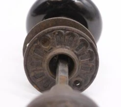 Antique Cast Iron Lady Greek & Black Porcelain Door Knob Set 17 Antique Cast Iron Lady Greek & Black Porcelain Door Knob Set -OGT Sale Store q283150 04