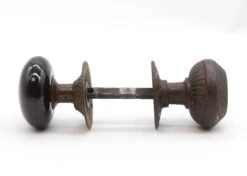 Antique Cast Iron Lady Greek & Black Porcelain Door Knob Set 18 Antique Cast Iron Lady Greek & Black Porcelain Door Knob Set -OGT Sale Store q283150 05