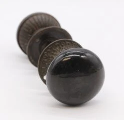 Antique Cast Iron Lady Greek & Black Porcelain Door Knob Set 21 Antique Cast Iron Lady Greek & Black Porcelain Door Knob Set -OGT Sale Store q283150 08