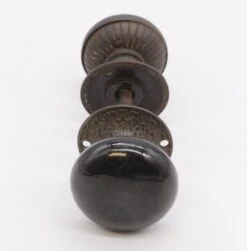 Antique Cast Iron Lady Greek & Black Porcelain Door Knob Set 23 Antique Cast Iron Lady Greek & Black Porcelain Door Knob Set -OGT Sale Store q283150 10