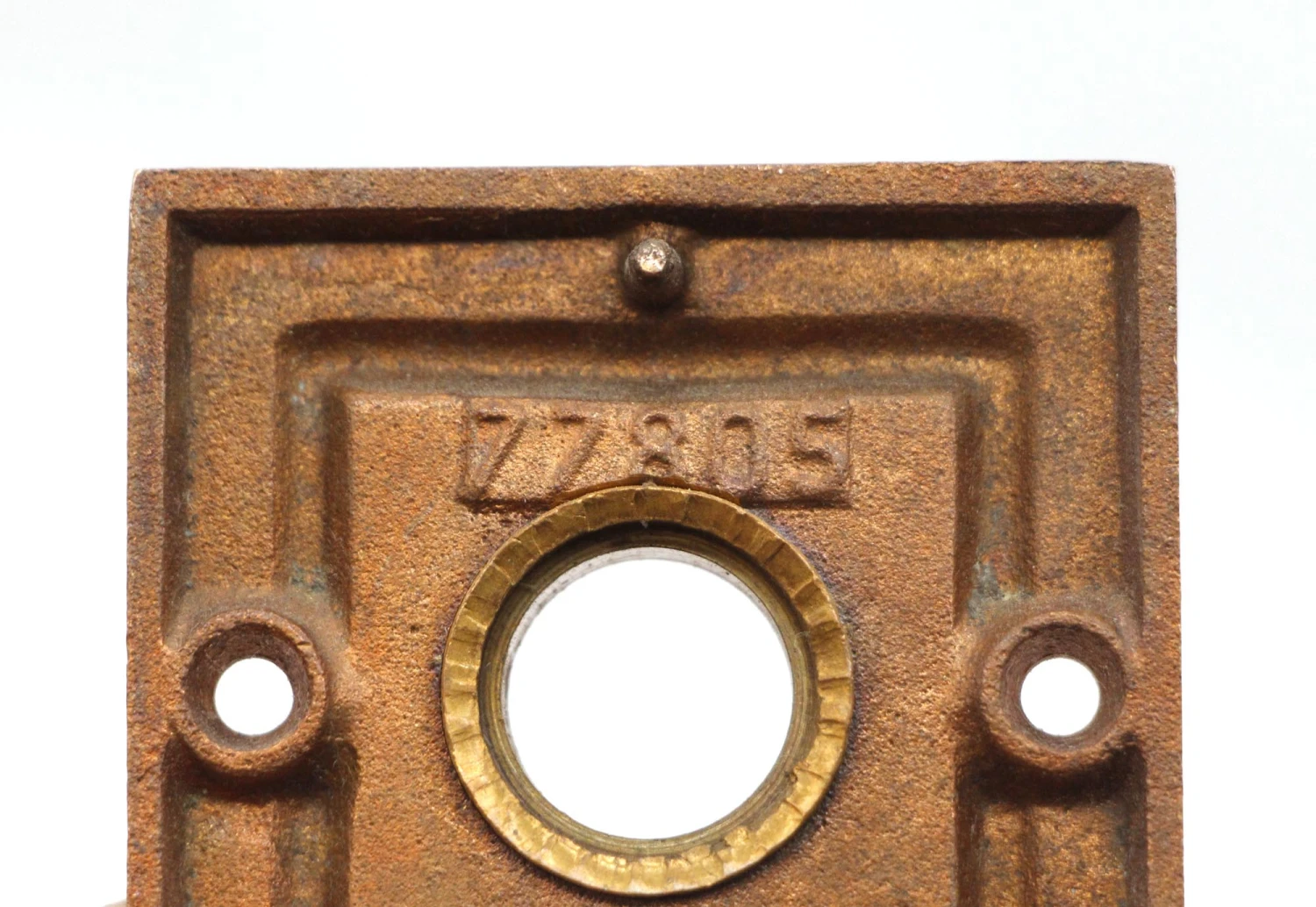 Square Deep Recess Framing Cast Brass Door Knob Rosette 6 Square Deep Recess Framing Cast Brass Door Knob Rosette - Image 4