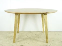 Handcrafted 4.5 Ft. Natural Maple Blue Resin River Oval Dining Table -OGT Sale Store q283235 06