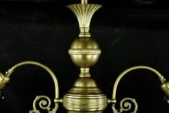 Antique Victorian Gas Converted Electric 2 Down Arm Brass Chandelier 18 Antique Victorian Gas Converted Electric 2 Down Arm Brass Chandelier -OGT Sale Store q283280 05