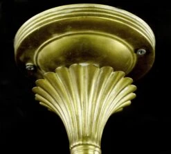 Antique Victorian Gas Converted Electric 2 Down Arm Brass Chandelier 20 Antique Victorian Gas Converted Electric 2 Down Arm Brass Chandelier -OGT Sale Store q283280 07