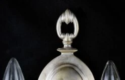 Restored Pair Of Colonial Nickeled Brass 2 Arm Wall Sconces 18 Restored Pair Of Colonial Nickeled Brass 2 Arm Wall Sconces -OGT Sale Store q283293 05