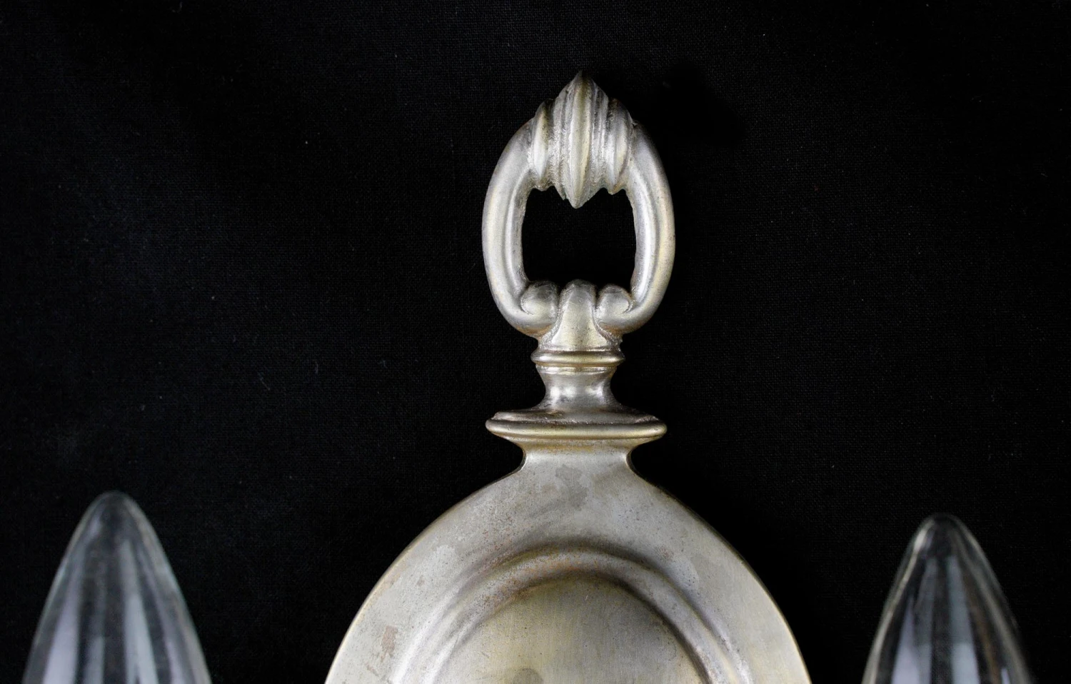 Restored Pair Of Colonial Nickeled Brass 2 Arm Wall Sconces 7 Restored Pair Of Colonial Nickeled Brass 2 Arm Wall Sconces - Image 5