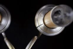 Restored Pair Of Colonial Nickeled Brass 2 Arm Wall Sconces 25 Restored Pair Of Colonial Nickeled Brass 2 Arm Wall Sconces -OGT Sale Store q283293 12