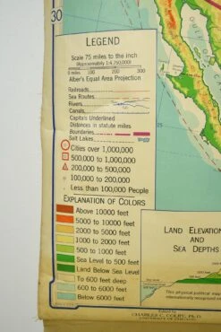 1964 Denoyer Geppert Series Canvas Mid America Roll Up Map 18 1964 Denoyer Geppert Series Canvas Mid America Roll Up Map -OGT Sale Store q283332 05
