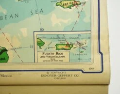 1964 Denoyer Geppert Series Canvas Mid America Roll Up Map 19 1964 Denoyer Geppert Series Canvas Mid America Roll Up Map -OGT Sale Store q283332 06
