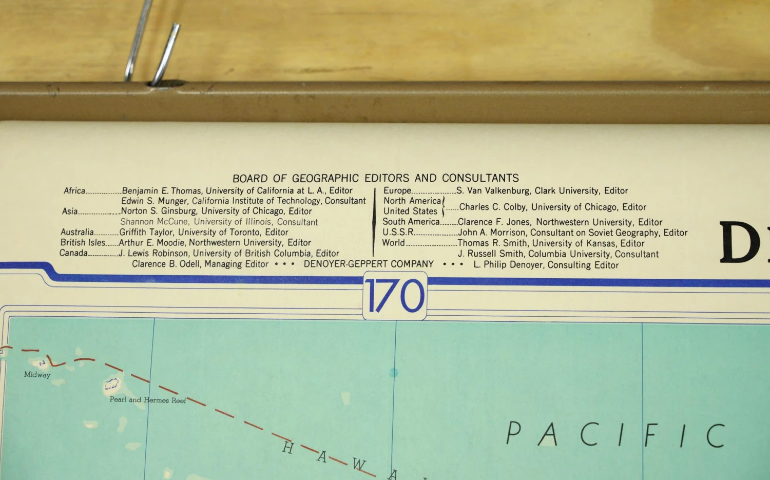 1964 Denoyer Geppert Series Canvas Mid America Roll Up Map 12 1964 Denoyer Geppert Series Canvas Mid America Roll Up Map - Image 10