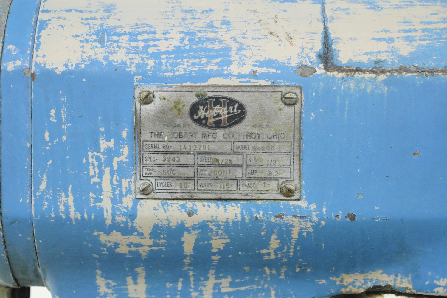 Reclaimed MFG A-200 20 Quart Hobart Steel Mixer 8 Reclaimed MFG A-200 20 Quart Hobart Steel Mixer - Image 6