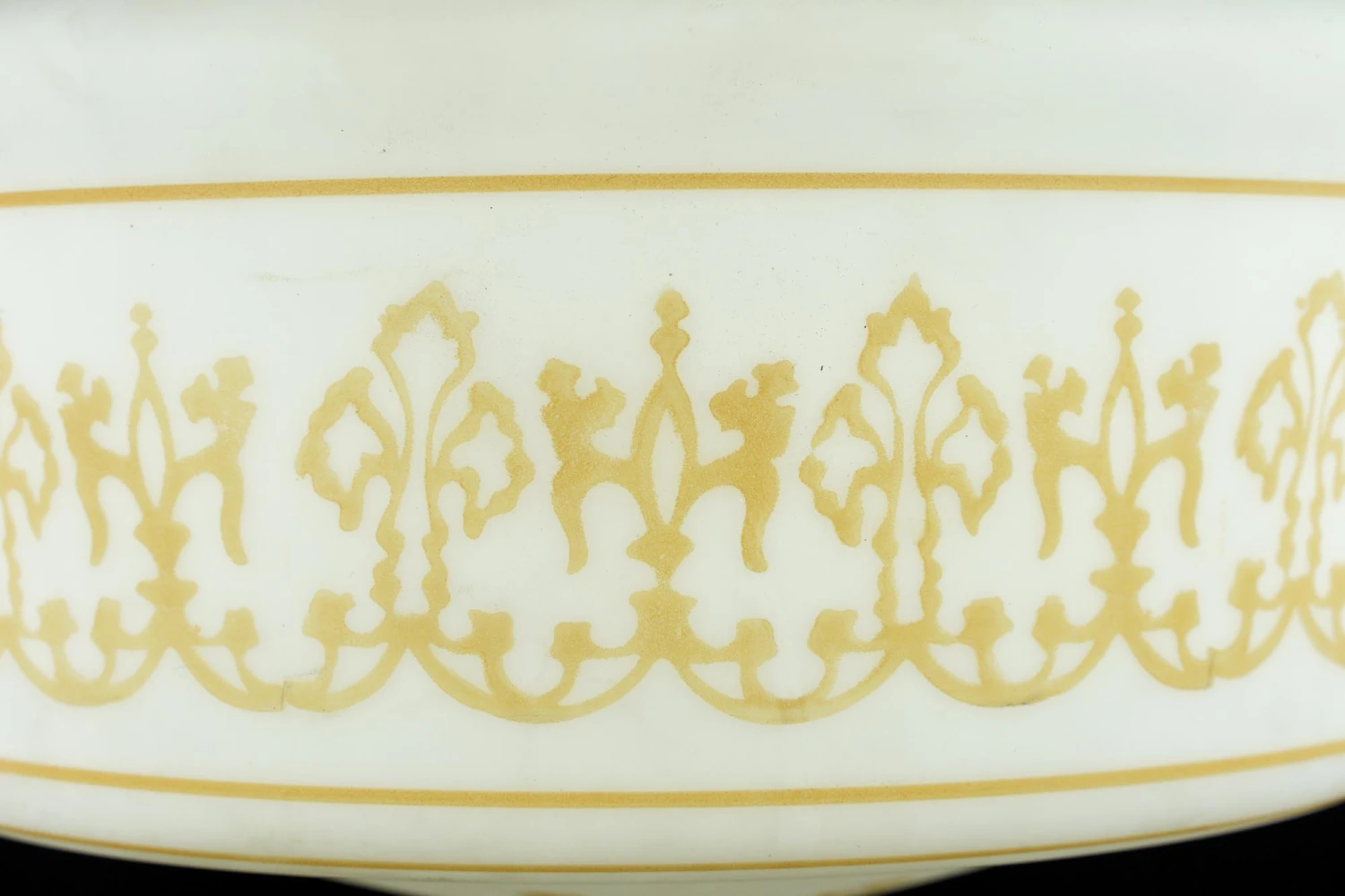 Vintage Orange Ornate White Globe Brass Fitter Semi Flush Mount Light 7 Vintage Orange Ornate White Globe Brass Fitter Semi Flush Mount Light - Image 5