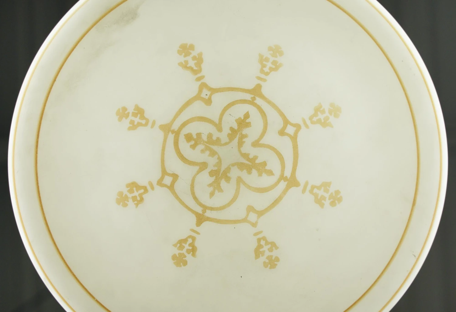 Vintage Orange Ornate White Globe Brass Fitter Semi Flush Mount Light 10 Vintage Orange Ornate White Globe Brass Fitter Semi Flush Mount Light - Image 8