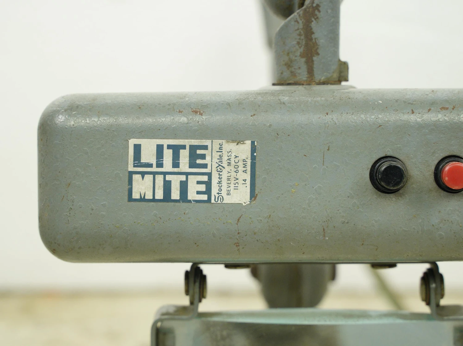 1940s Stocker & Yale Inc. Lite Mite Opposable Gray Steel Desk Lamp 11 1940s Stocker & Yale Inc. Lite Mite Opposable Gray Steel Desk Lamp - Image 9