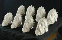 Set Of White Cast Plaster Bearded God Architectural Heads -OGT Sale Store q283408 15