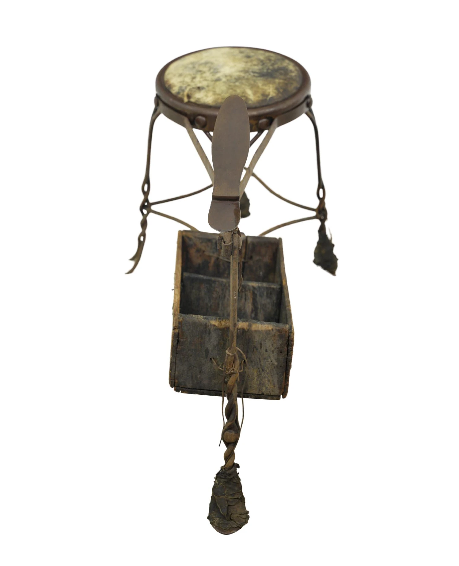 Antique Twisted Iron Cobbler Shoe Shine Station With Pine Box 13 Antique Twisted Iron Cobbler Shoe Shine Station With Pine Box - Image 11