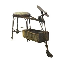 Antique Twisted Iron Cobbler Shoe Shine Station With Pine Box 26 Antique Twisted Iron Cobbler Shoe Shine Station With Pine Box -OGT Sale Store q283430 12