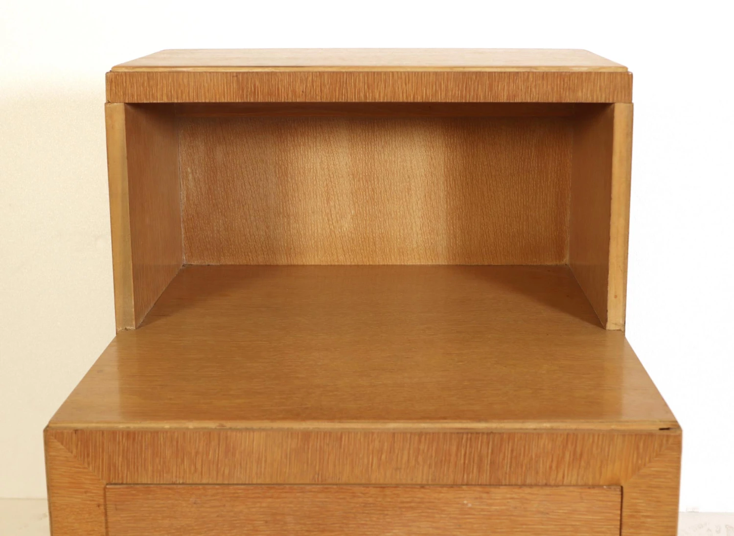 Vintage Blonde Storage Two Drawer Nightstand 6 Vintage Blonde Storage Two Drawer Nightstand - Image 4