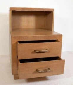 Vintage Blonde Storage Two Drawer Nightstand 18 Vintage Blonde Storage Two Drawer Nightstand -OGT Sale Store q284001 05