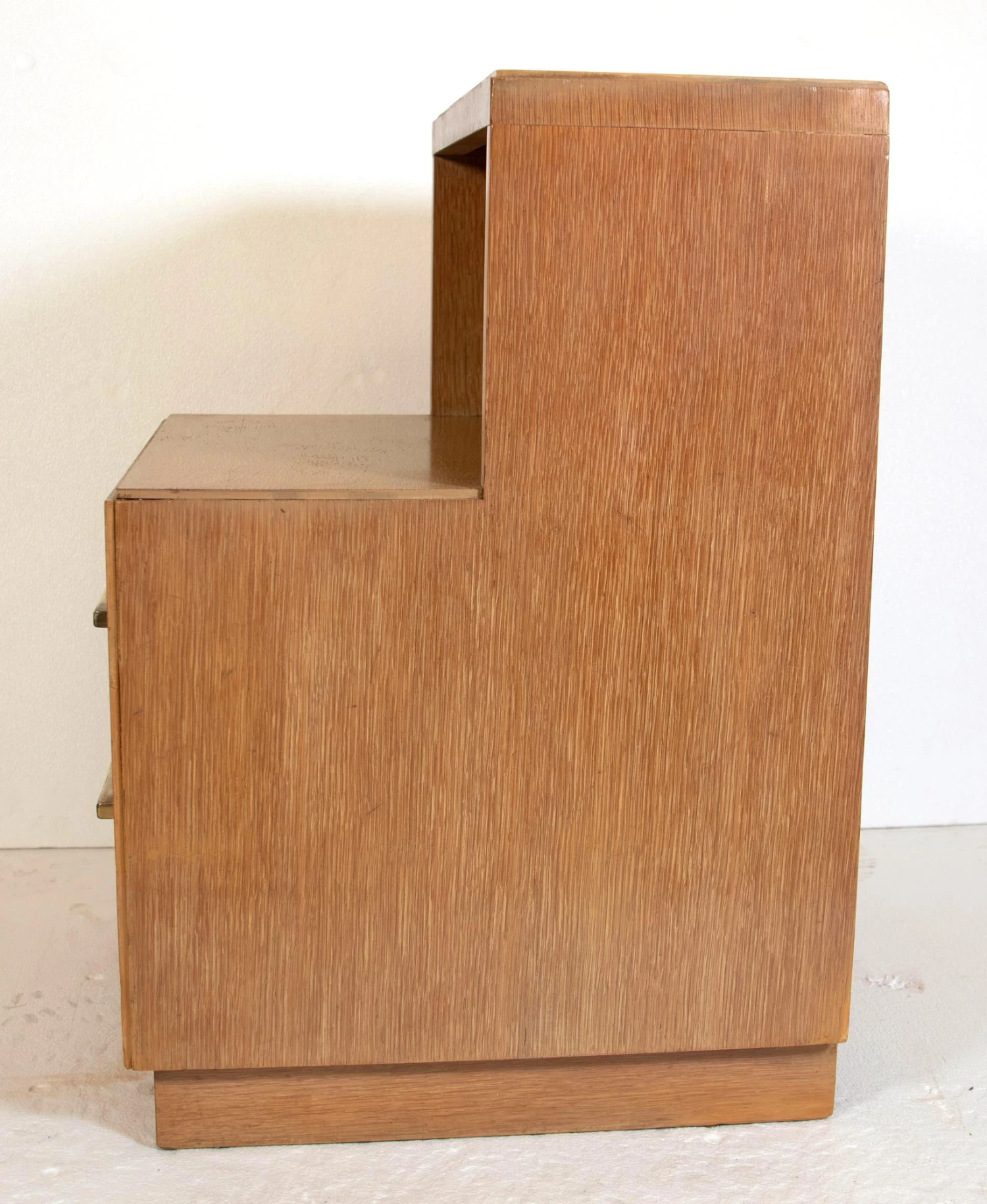 Vintage Blonde Storage Two Drawer Nightstand 13 Vintage Blonde Storage Two Drawer Nightstand - Image 11