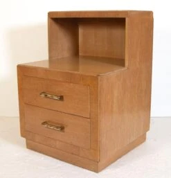Vintage Blonde Storage Two Drawer Nightstand 25 Vintage Blonde Storage Two Drawer Nightstand -OGT Sale Store q284001 12