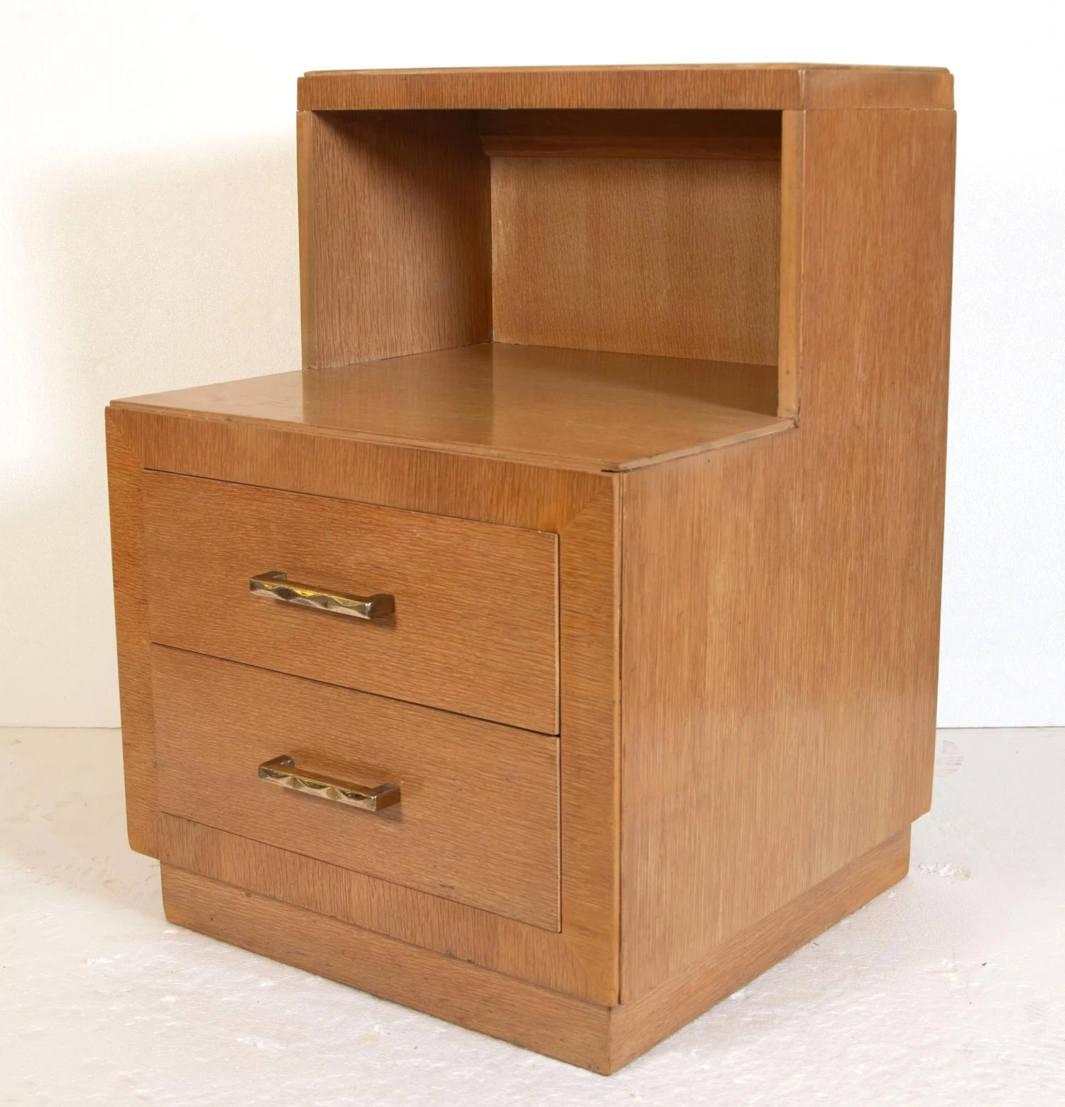 Vintage Blonde Storage Two Drawer Nightstand 14 Vintage Blonde Storage Two Drawer Nightstand - Image 12