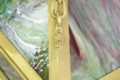 Arts & Crafts Figural Stained Glass Rectangular Brass Pendant Light 21 Arts & Crafts Figural Stained Glass Rectangular Brass Pendant Light -OGT Sale Store q284026 06