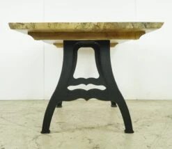 Handcrafted 57 In. Maple Live Edge NYC Cast Iron Leg Dining Table 15 Handcrafted 57 In. Maple Live Edge NYC Cast Iron Leg Dining Table -OGT Sale Store q284047 05