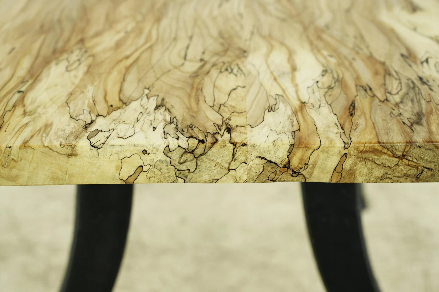 Handcrafted 57 In. Maple Live Edge NYC Cast Iron Leg Dining Table 10 Handcrafted 57 In. Maple Live Edge NYC Cast Iron Leg Dining Table - Image 8