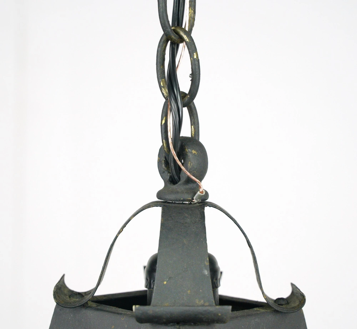 Restored Arts & Crafts 1920s Stained Glass Lantern Pendant Light 10 Restored Arts & Crafts 1920s Stained Glass Lantern Pendant Light - Image 8