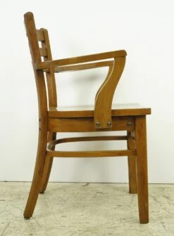 Vintage Maple Ladderback Wooden Arm Chair 17 Vintage Maple Ladderback Wooden Arm Chair -OGT Sale Store q284078 06