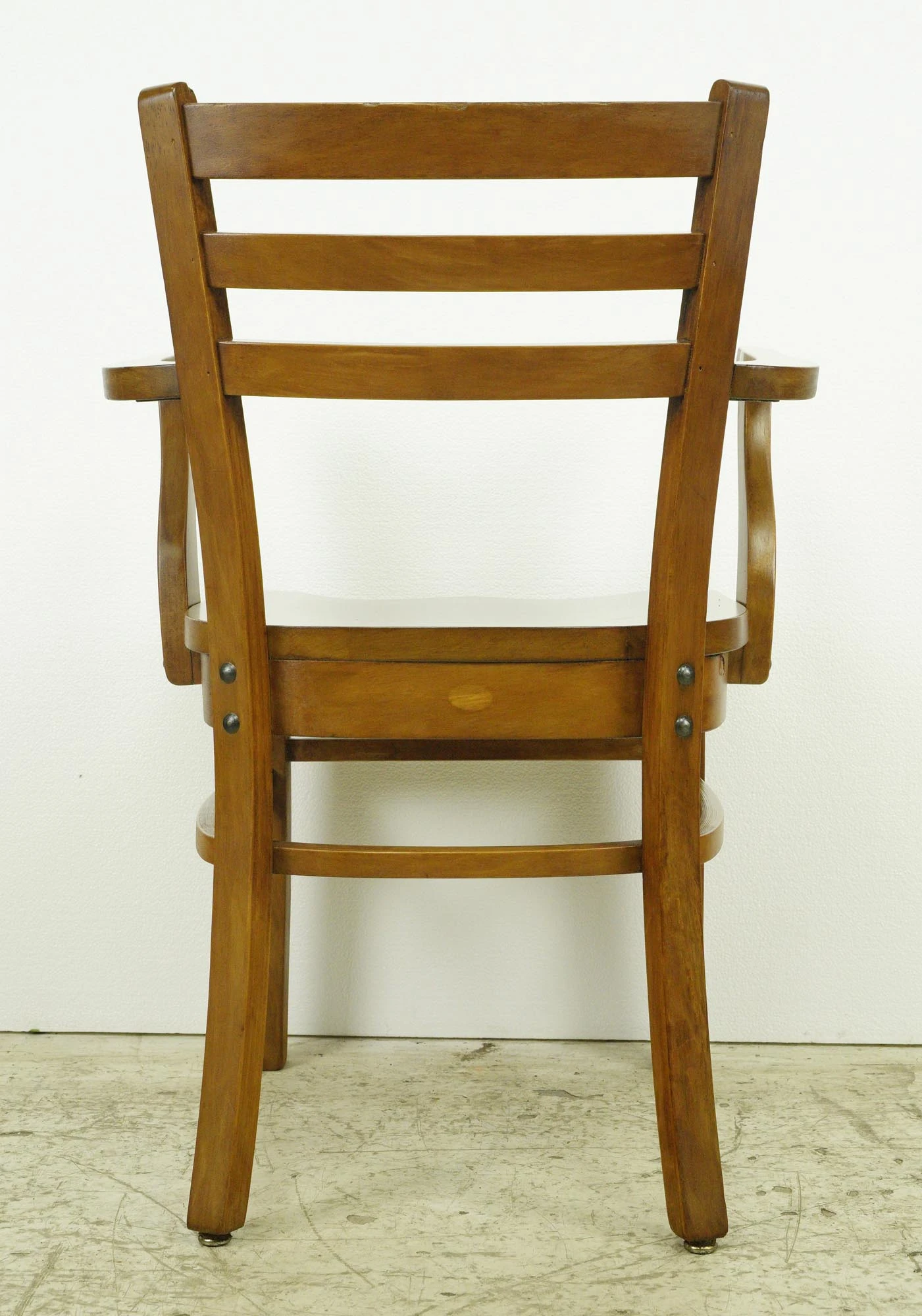 Vintage Maple Ladderback Wooden Arm Chair 9 Vintage Maple Ladderback Wooden Arm Chair - Image 7