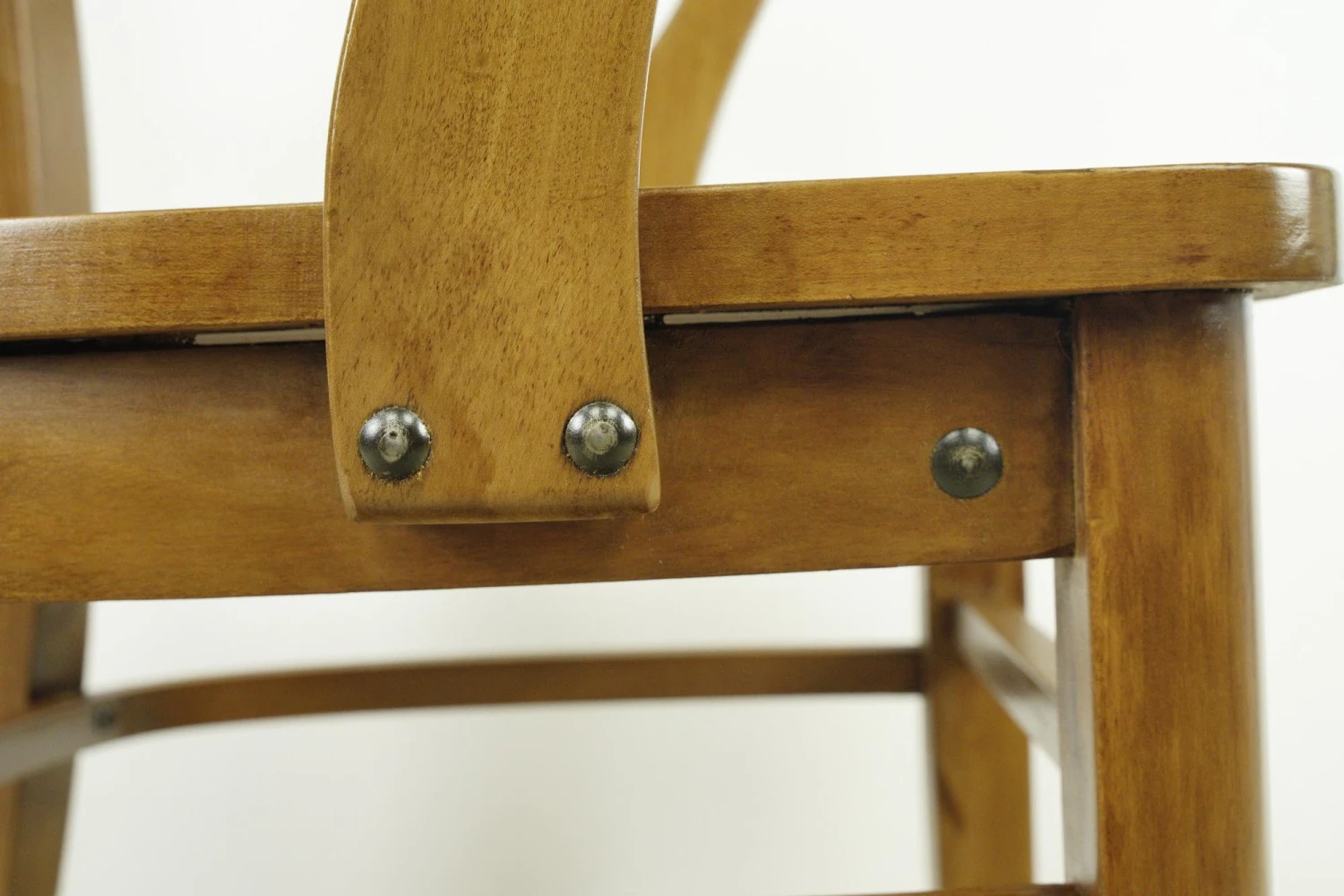 Vintage Maple Ladderback Wooden Arm Chair 11 Vintage Maple Ladderback Wooden Arm Chair - Image 9