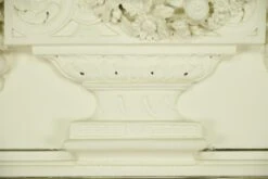 Antique 71 In. Carved Urn White Wooden Overmantel Mirror 23 Antique 71 In. Carved Urn White Wooden Overmantel Mirror -OGT Sale Store q284085 06