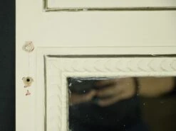 Antique 71 In. Carved Urn White Wooden Overmantel Mirror 24 Antique 71 In. Carved Urn White Wooden Overmantel Mirror -OGT Sale Store q284085 07