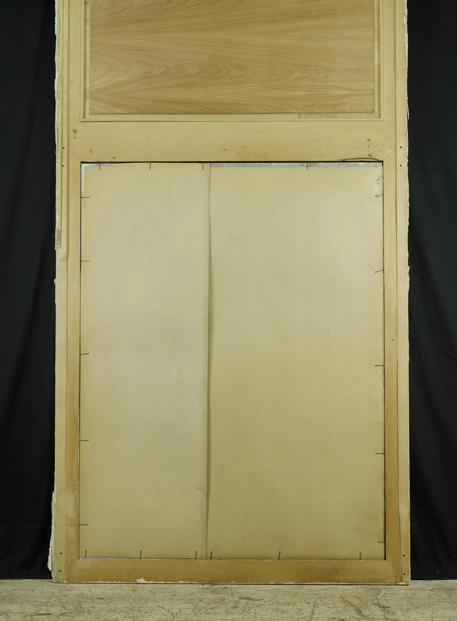 Antique 71 In. Carved Urn White Wooden Overmantel Mirror 15 Antique 71 In. Carved Urn White Wooden Overmantel Mirror - Image 13