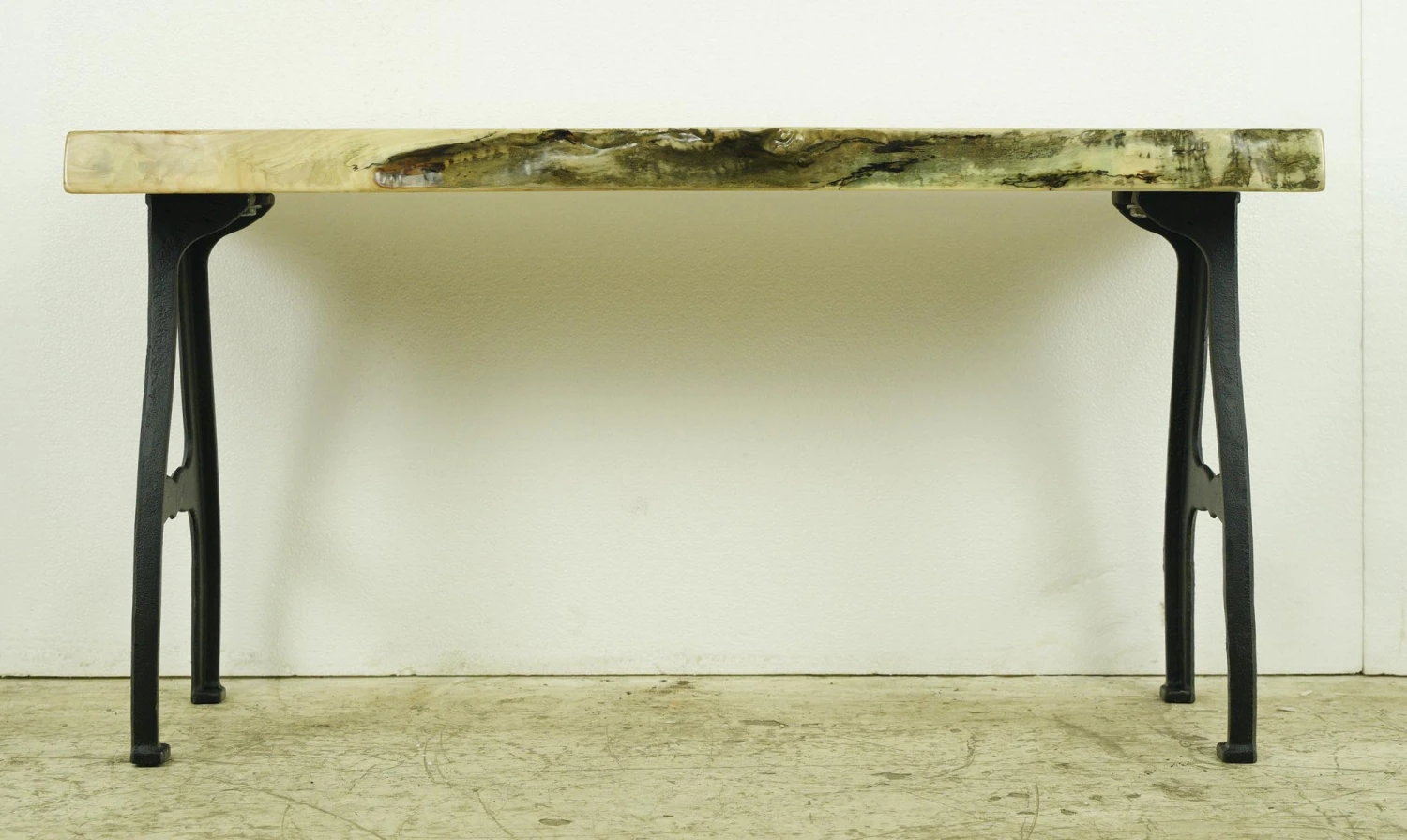 Handcrafted 36 In. Live Edge Maple Cast Iron Legs Bench 8 Handcrafted 36 In. Live Edge Maple Cast Iron Legs Bench - Image 6