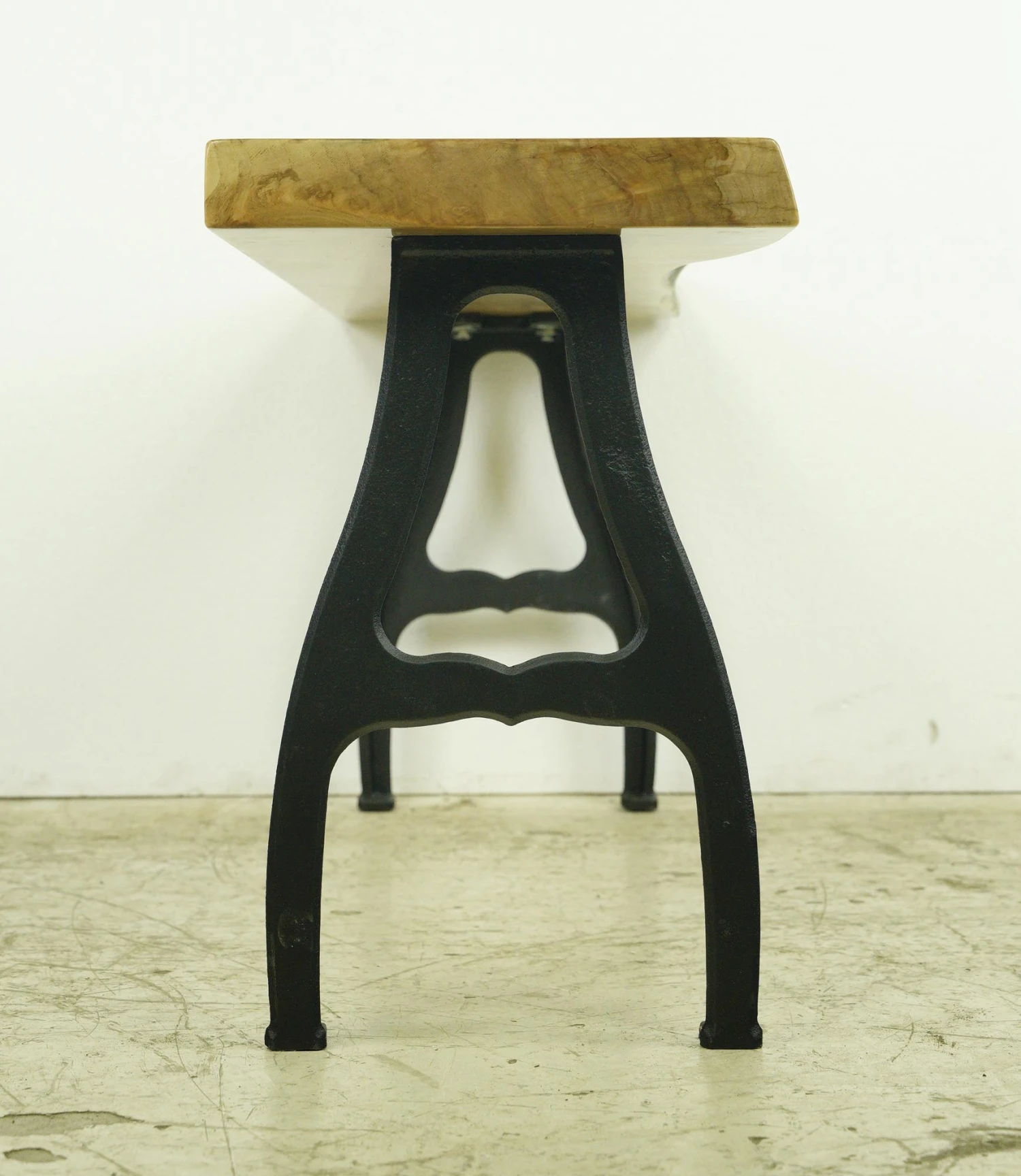 Handcrafted 36 In. Live Edge Maple Cast Iron Legs Bench 9 Handcrafted 36 In. Live Edge Maple Cast Iron Legs Bench - Image 7