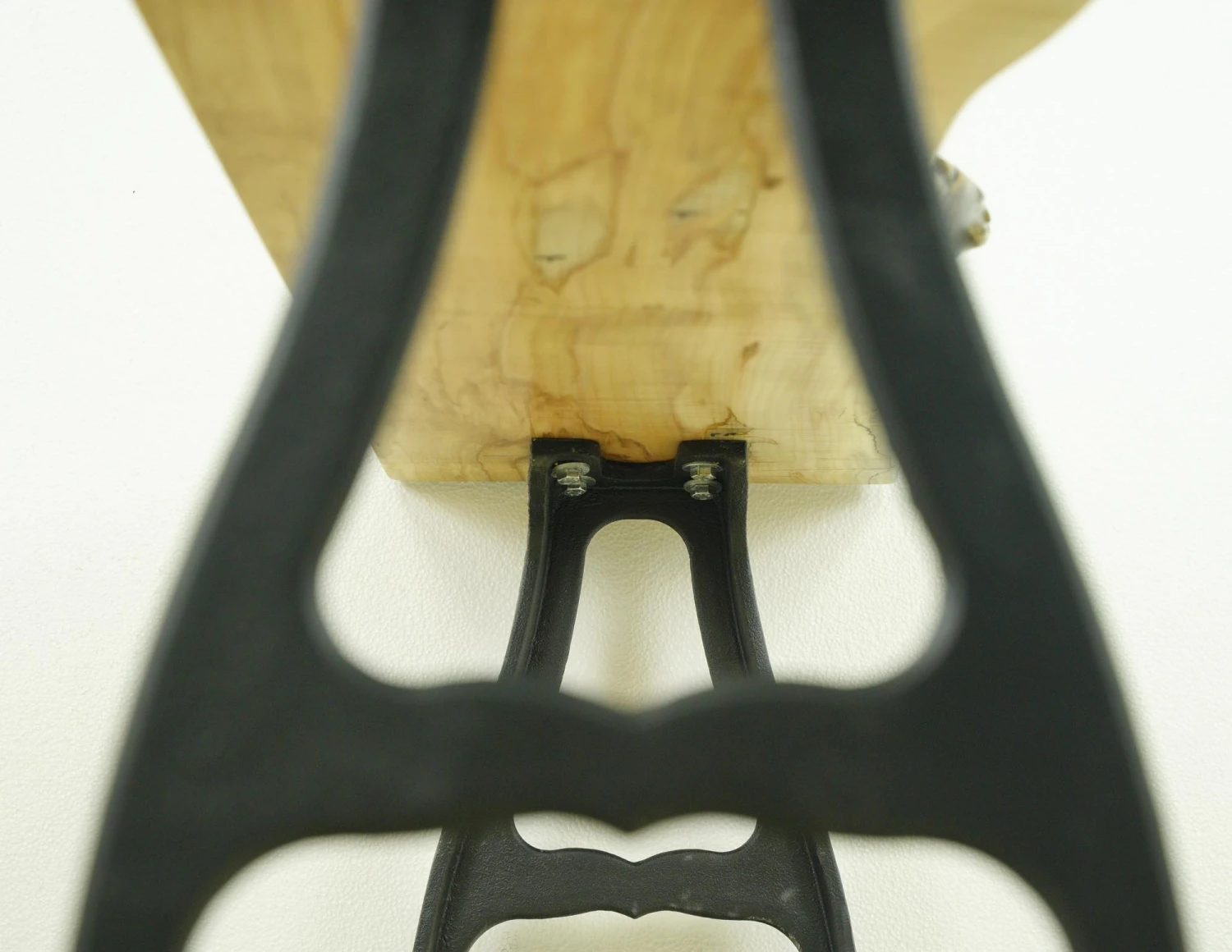 Handcrafted 36 In. Live Edge Maple Cast Iron Legs Bench 10 Handcrafted 36 In. Live Edge Maple Cast Iron Legs Bench - Image 8