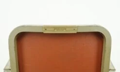 Vintage Red Plastic & Tan Steel Frame Arm Chair -OGT Sale Store q284155 10