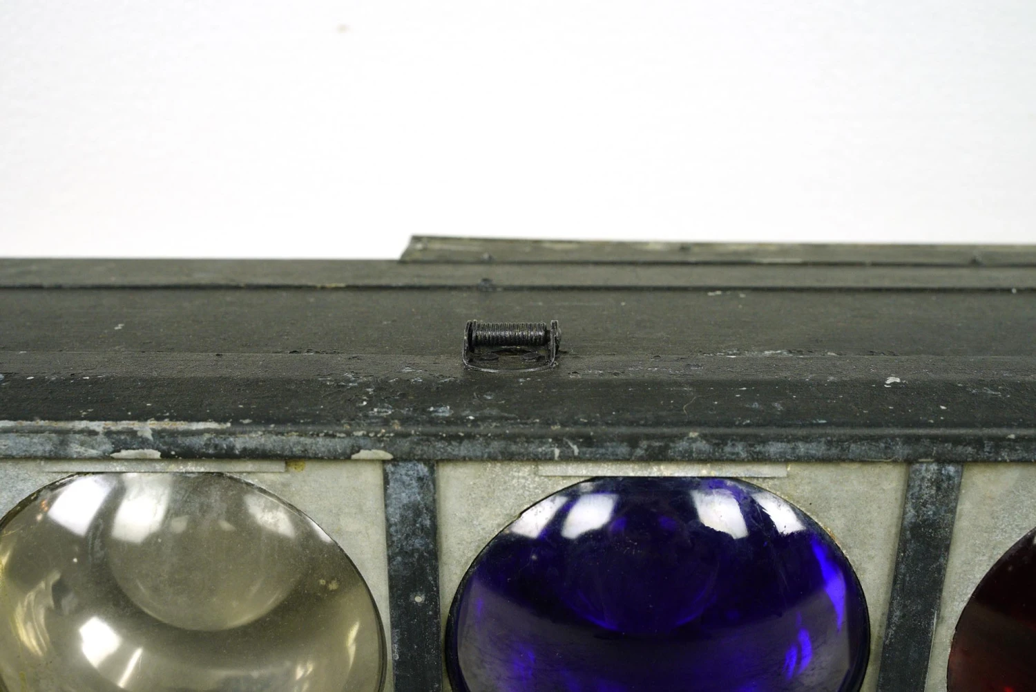 Vintage 56 In. Red, White & Blue Lens Steel Frame Stage Lights 8 Vintage 56 In. Red, White & Blue Lens Steel Frame Stage Lights - Image 6