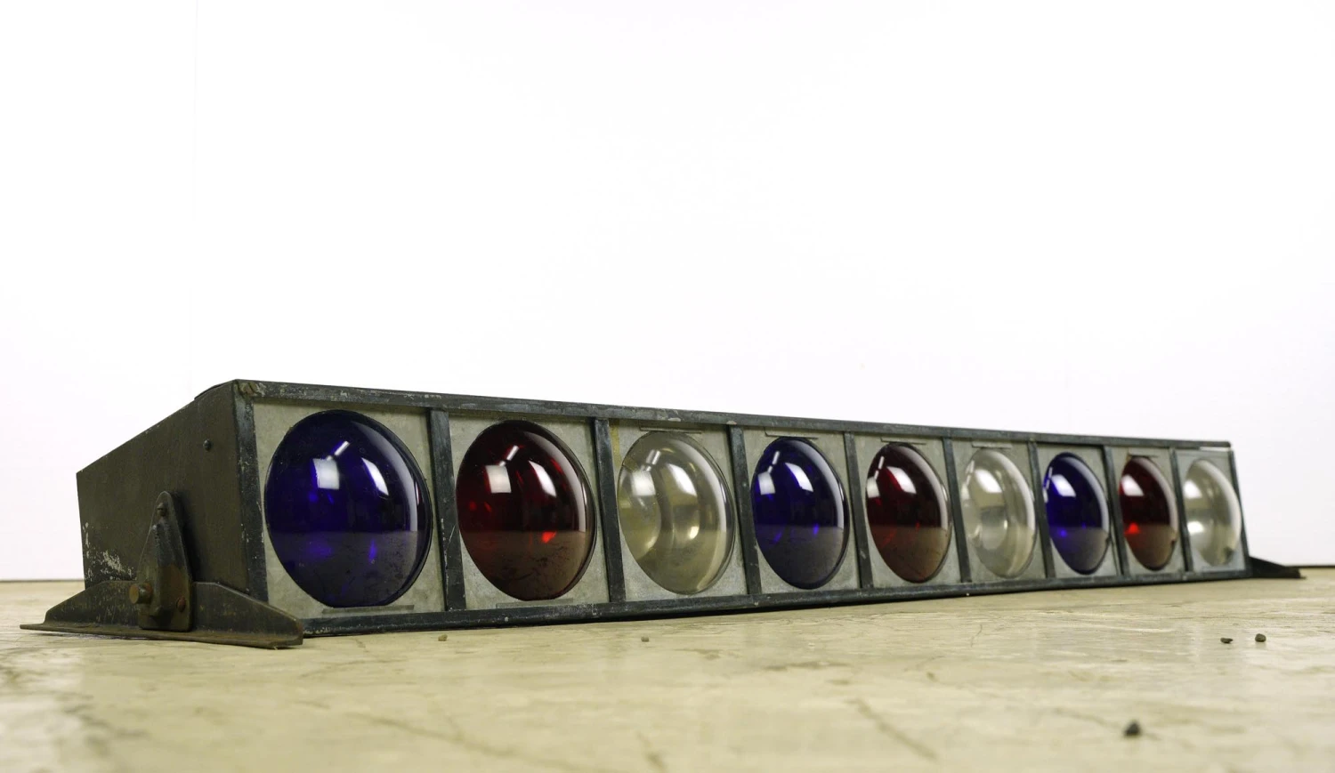 Vintage 56 In. Red, White & Blue Lens Steel Frame Stage Lights 11 Vintage 56 In. Red, White & Blue Lens Steel Frame Stage Lights - Image 9