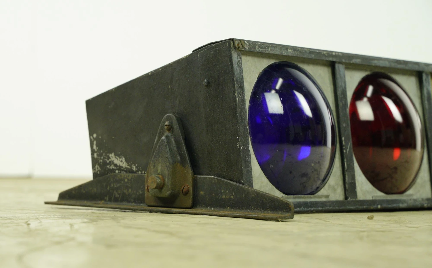 Vintage 56 In. Red, White & Blue Lens Steel Frame Stage Lights 12 Vintage 56 In. Red, White & Blue Lens Steel Frame Stage Lights - Image 10