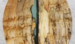 Handcrafted 53 In. Green Resin River Maple Tapered Leg Oval Coffee Table 18 Handcrafted 53 In. Green Resin River Maple Tapered Leg Oval Coffee Table -OGT Sale Store q284259 06